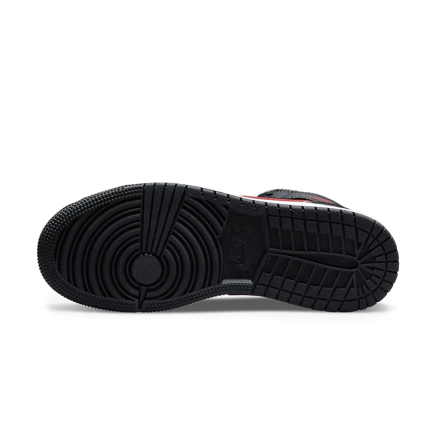 Jordan 1 Mid Black Fire Red (Bred) (GS)