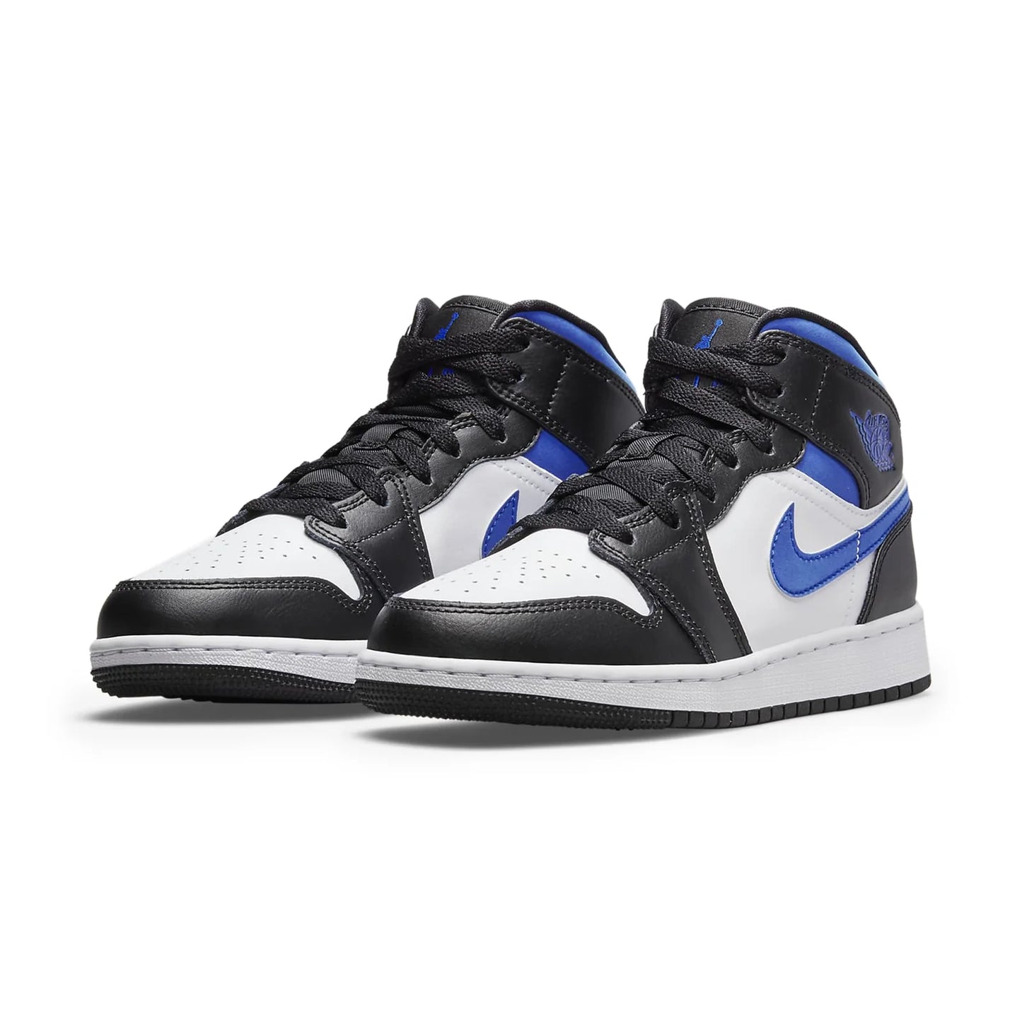 Jordan 1 Mid White Black Racer Blue (GS)